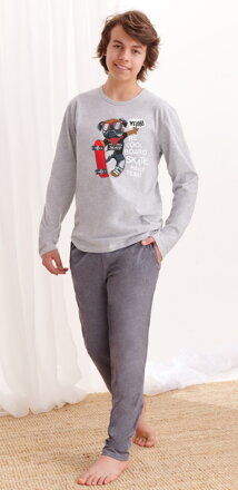 Taro chlapčenské pyžamo s dlhým rukávom Karol1175-00 sv.sivé