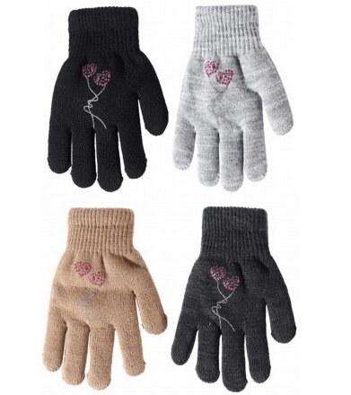 Rak dievčenské zimné zateplené rukavice R-105DB
