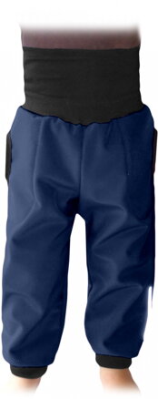 Jožánek detské softshellové nohavice tmavomodré V1