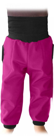 Jožánek detské softshellové nohavice tmavoružové V2