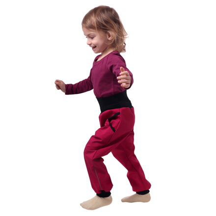 Jožánek detské jarné / letné softshellové nohavice ružové 