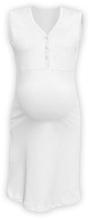 biela nočná košeľa bez rukávov Jožánek, na kojenie, tehotenská, dojčenie