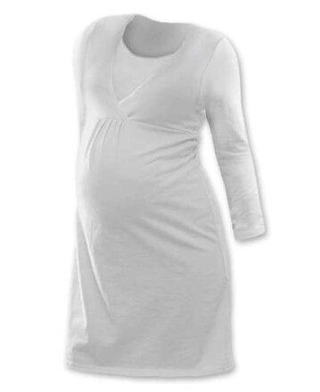 smotanová tehotenská nočná košeľa na dojčenie, s dlhým rukávom, Lucie Jožánek