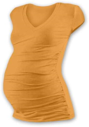 oranžové elastické tehotenské tričko s mini rukávom Vanda Jožánek