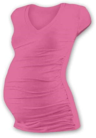 ružové tehotenské tričko elastické Vanda Jožánek s mini rukávom