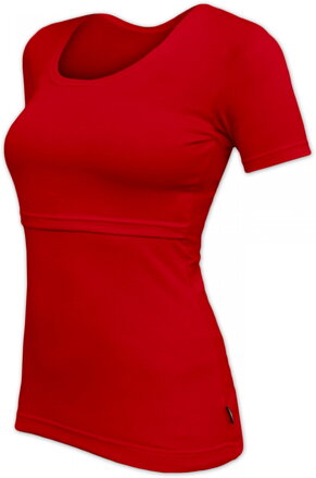 červené tričko na kojenie / dojčenie Kateřina Jožánek s krátkym rukávom