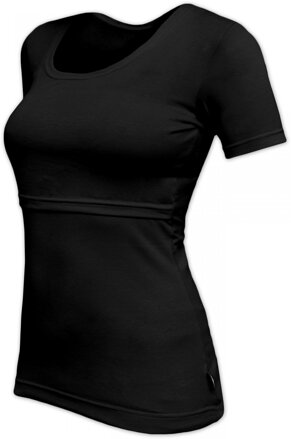 čierne elastické tričko na kojenie Kateřina Jožánek s krátkym rukávom, na dojčenie