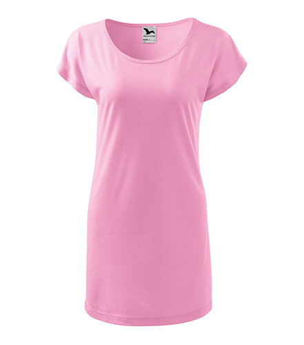 Adler dámske šaty / tričko s krátkym rukávom LOVE V123 ružové