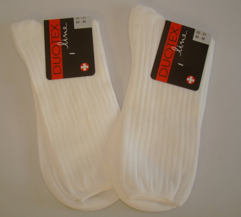 Duotex pánske zdravotné ponožky Fino biele