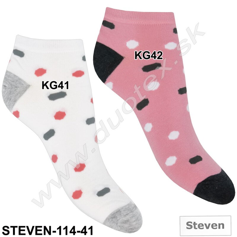 Steven dámske členkové ponožky so vzorom 114-41