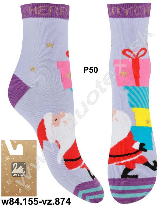 Wola dámske vianočné ponožky w84.155-vz.874