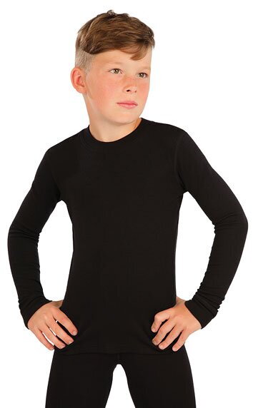 Litex detské funkčné termo tričko s dlhým rukávom V7A246 čierne
