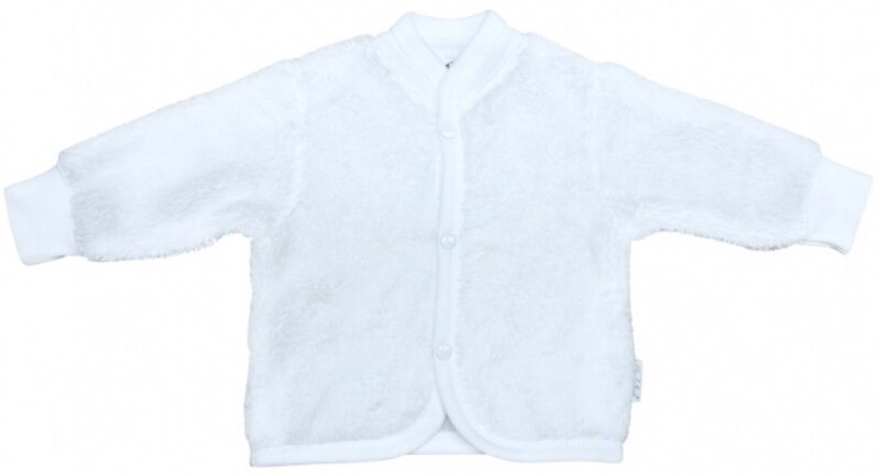 Richelieu detský kabátik / mikina - chlpatka V1704 biely
