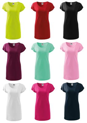 Malfini dámske šaty / tričko s krátkym rukávom LOVE 123