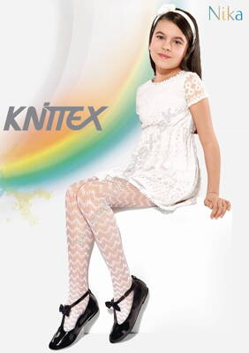 Knittex dievčenské pančuchy s plastickým vzorom Nika