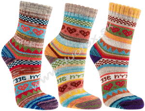 SOCKS4FUN detské teplé ponožky so vzorom W-3197-3