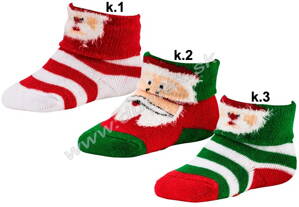 SOCKS4FUN kojenecké vianočné ponožky s ABS W-5174