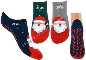 Steven vianočné froté členkové ponožky s ABS 132-32