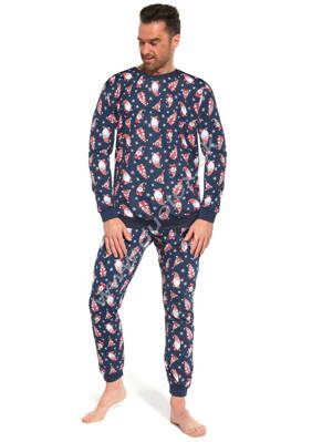 Cornette pánske vianočné pyžamo s dlhým rukávom 195-Gnomes