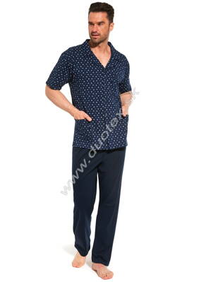 Cornette pánske pyžamo s krátkym rukávom na gombíky a dlhými nohavicami 318-Cornette-47