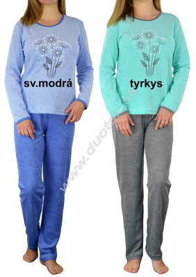 Duotex dámske froté pyžamo s dlhým rukávom FrotonaVZ-2