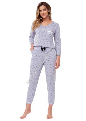 M-Max dámske pyžamo s dlhým rukávom Sue1221