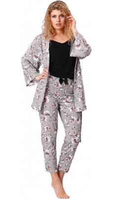 M-Max dámsky trojdielny pyžamový set Mavet1199