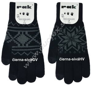 Rak pánske zimné rukavice so vzorom R-159 25cm
