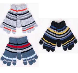 YO detské zimné rukavice so vzorom RED-0118C