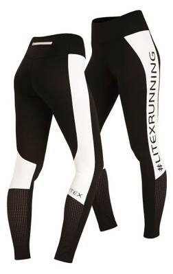 Litex dámske bežecké nohavice - legíny V9D202 čierne / biele
