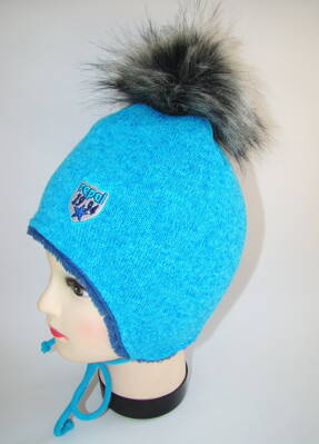 Repal detská zimná čiapka s brmbolcom V03 modrá