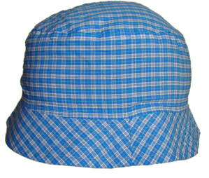 Repal pánsky károvaný letný klobúk modrý
