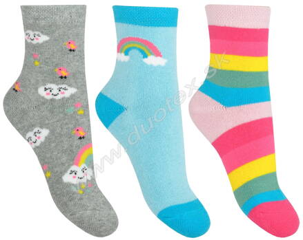 CNB dievčenské froté ponožky so vzorom 54862-4