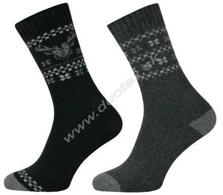 CNB pánske teplé ponožky so vzorom 21456-1