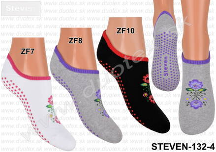 Steven dámske protišmykové členkové ponožky so vzorom 132-4