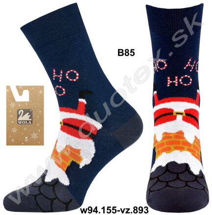 Wola pánske vianočné ponožky Vw94.155-vz.893 tmavomodré