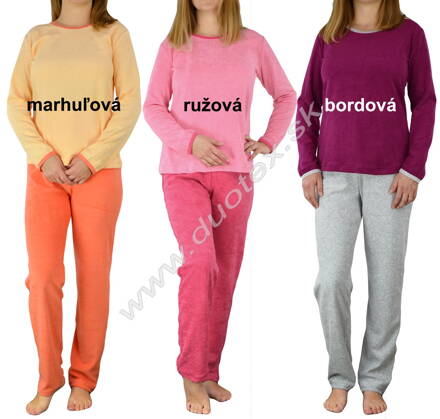 Duotex dámske froté pyžamo s dlhým rukávom Frotona