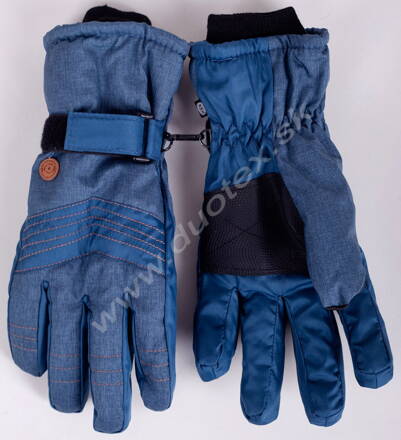 YO chlapčenské lyžiarske rukavice REN-0281F 20cm modré