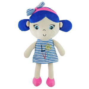 Baby Mix edukačná plyšová bábika - námorník dievča blue