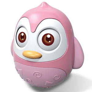 Baby Mix kývajúca hračka tučniak ružový