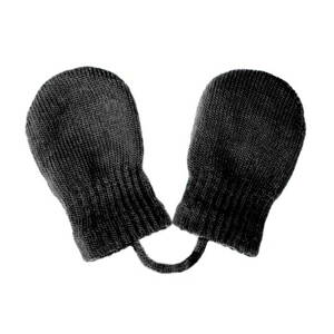 New Baby detské zimné rukavičky so šnúrkou čierne