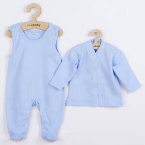 New Baby 2-dielna bavlnená súprava Sweetie modrá