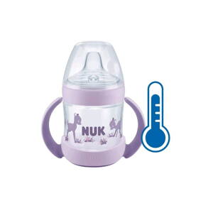 NUK dojčenská fľaša na učenie Nature Sense s kontrolou teploty 150 ml fialová