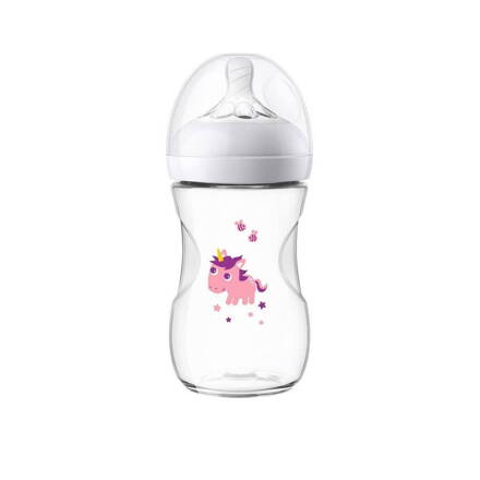 Avent dojčenská fľaša Natural 260 ml biela hroch
