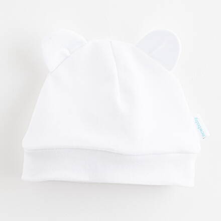 New Baby dojčenská bavlnená čiapka Kids biela