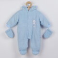 New Baby kojenecký zimný overal - kombinéza Nice Bear modrá