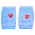 New Baby detské nákolenníky s ABS I Love Mum and Dad modré