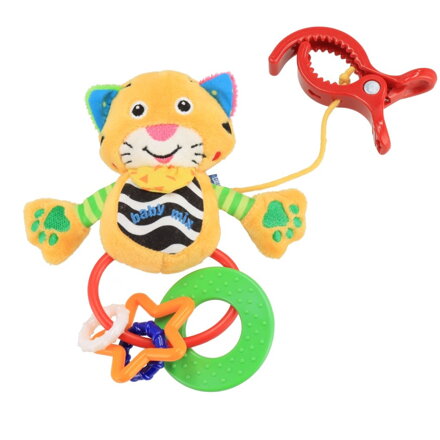 Baby Mix plyšová hračka s hrkálkou tygrík