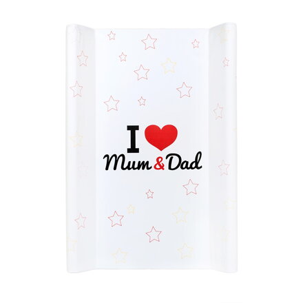 New Baby prebaľovací nadstavec - pult I love Mum and Dad biely 50x70cm