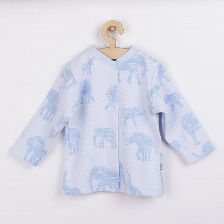 Baby Service dojčenský kabátik Slony modrý